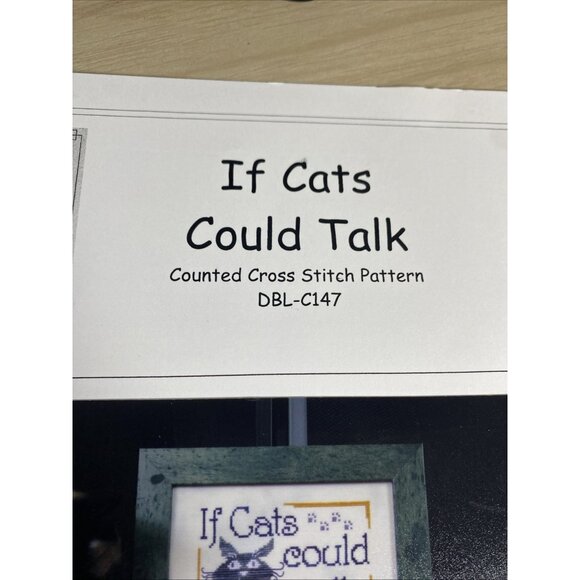 Designs By Lisa Crosstitch Pattern If Kat Could Talk Dbl-C147 ￼ - Picture 2 of 8